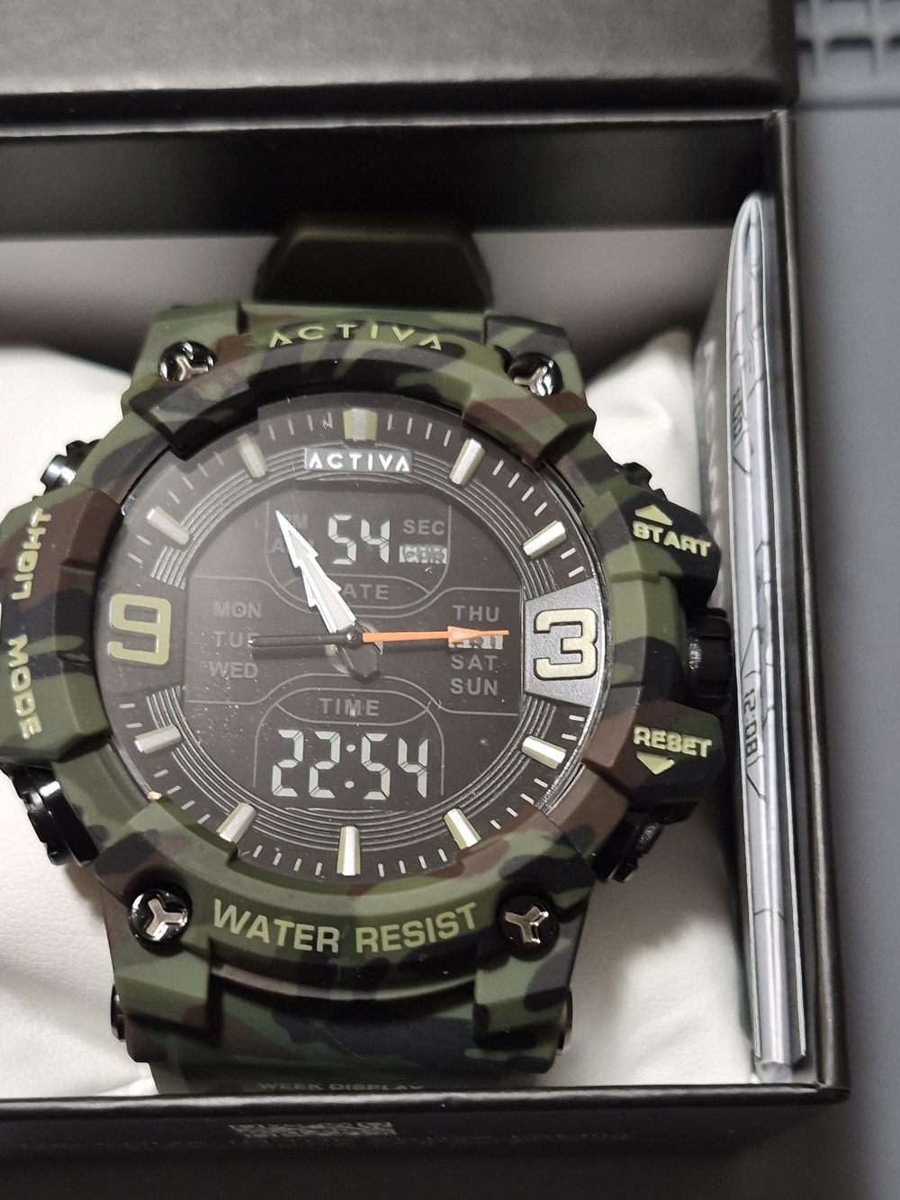 Activa Men's Camouflage Sport Watch - Green & Brown